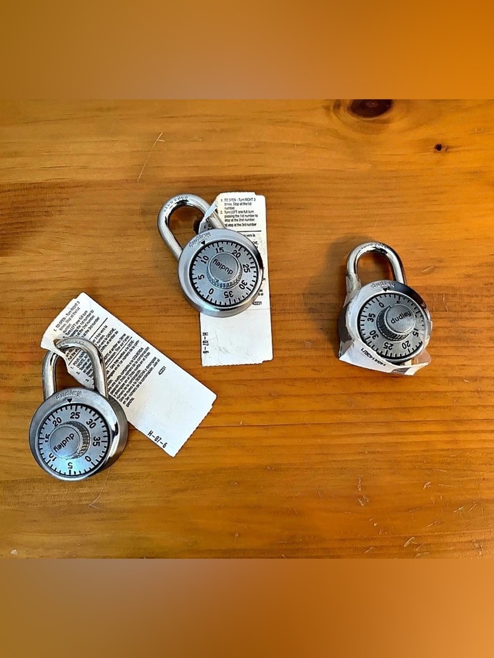 Dudley  Standard Combination Dial Padlock Set of 3